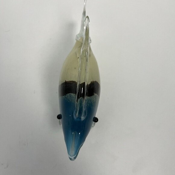 Art Blown Glass Fish Sculpture Statue Large Multi Color Heavy Unmarked - Picture 5 of 10